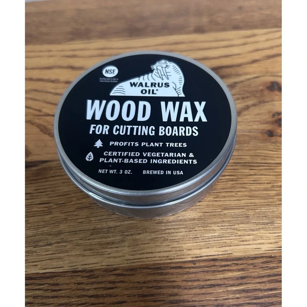 Walrus Oil - Wood Wax 3 Oz Can Fda Food-safe  Cutting Board Wax  Vegan USA
